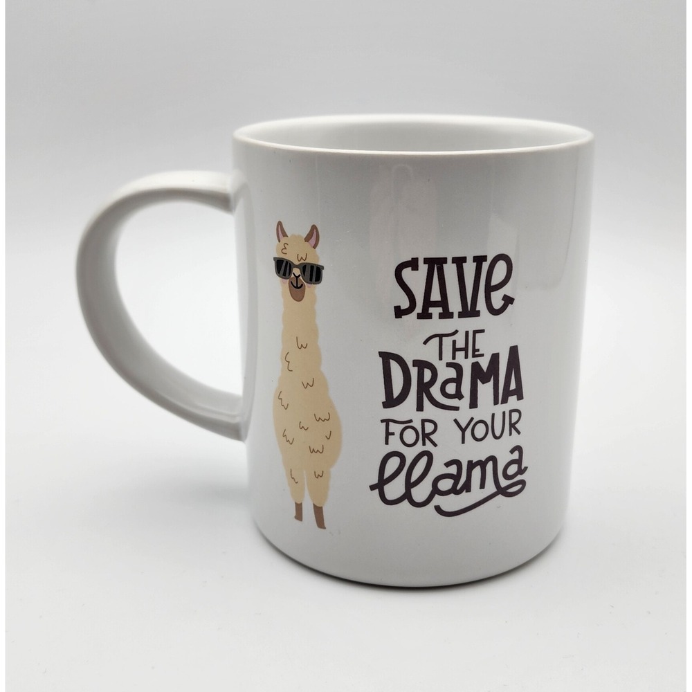 Manna "Save the Drama for Your Llama" Mug-Ceramic Coffee Cup‎